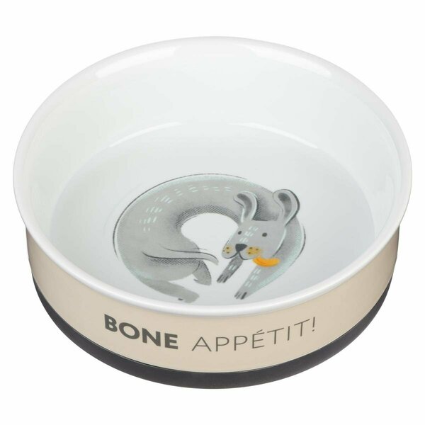 Peticare Bone Appetit Pet Bowl, Taupe - Large PE3318368